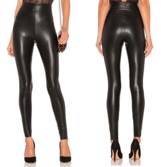 Commando Faux Leather Perfect Control Legging In Black Large - Picture 1 of 8